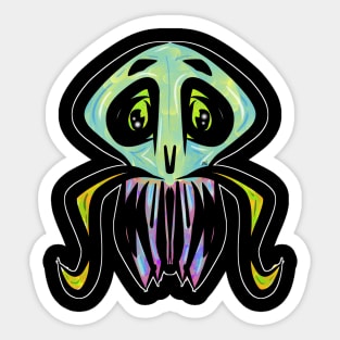 Hipster Skull Sticker